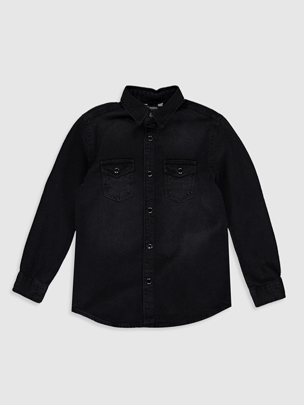 قميص جينز كم طويل عادي للأولاد