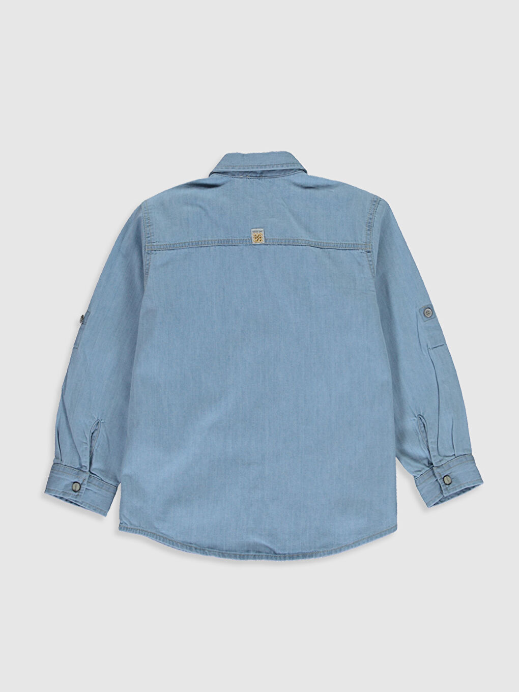 İndigo Basic Uzun Kollu Erkek Çocuk Jean Gömlek-1
