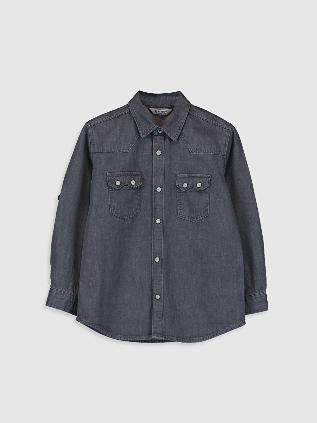 Basic Long Sleeve Boys' Denim Shirt