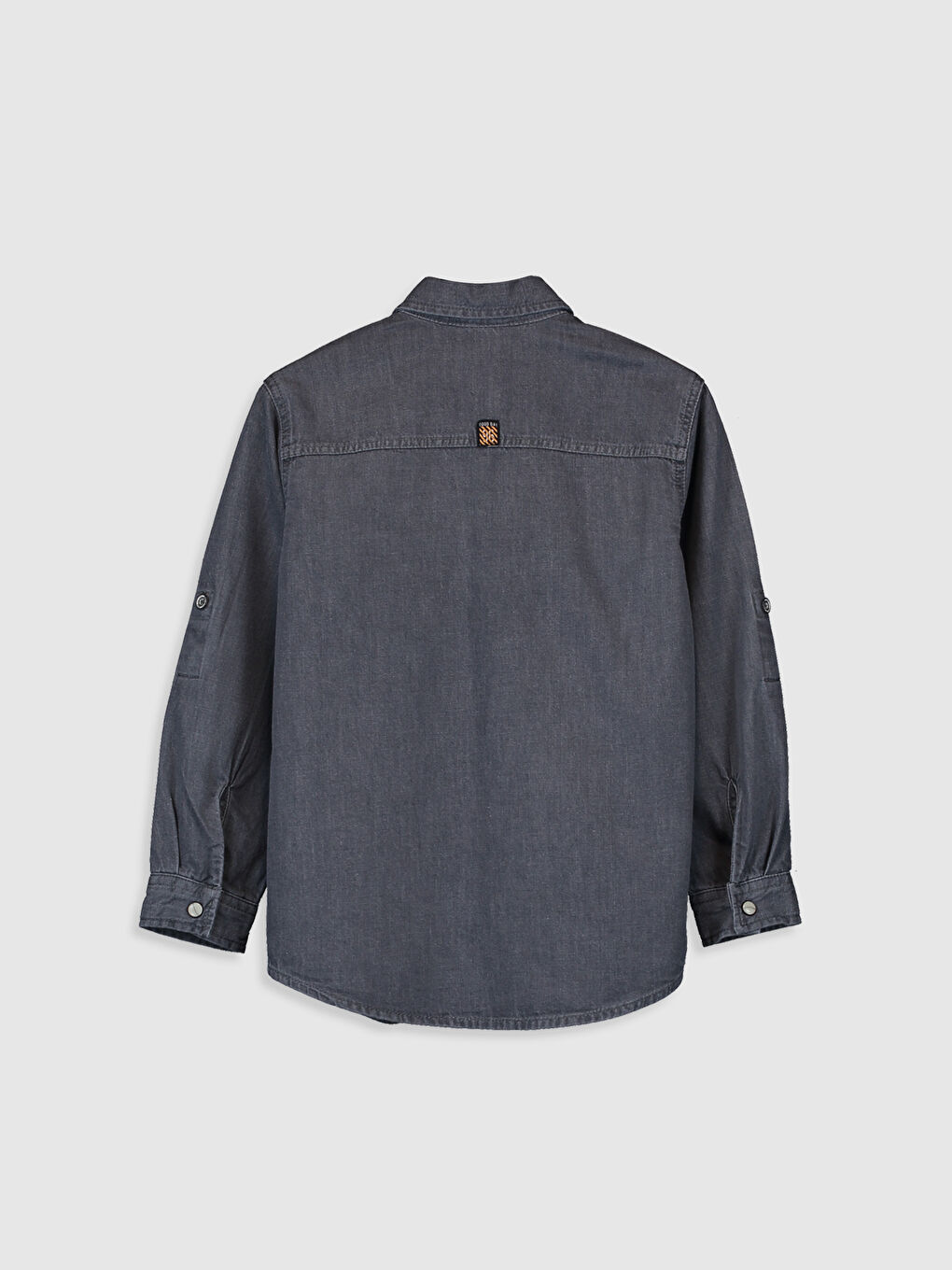Basic Long Sleeve Boys' Denim Shirt-1