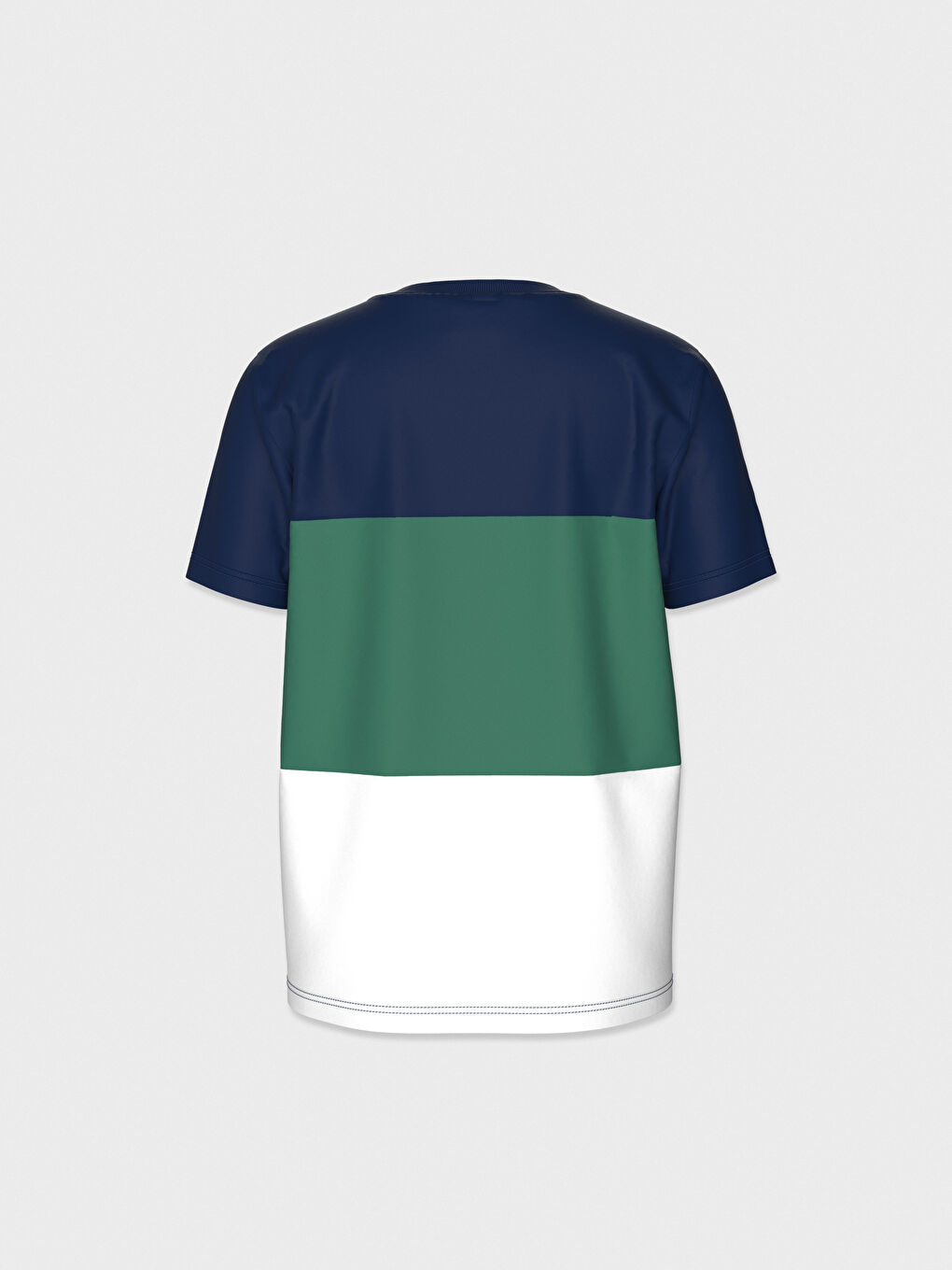 Lacivert Bisiklet Yaka Kısa Kollu Erkek Çocuk Tişört-1