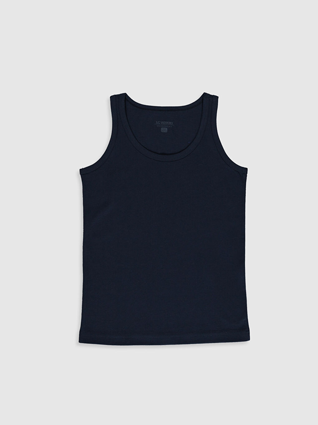 Lacivert Bisiklet Yaka Basic Erkek Çocuk Atlet 2'li-3