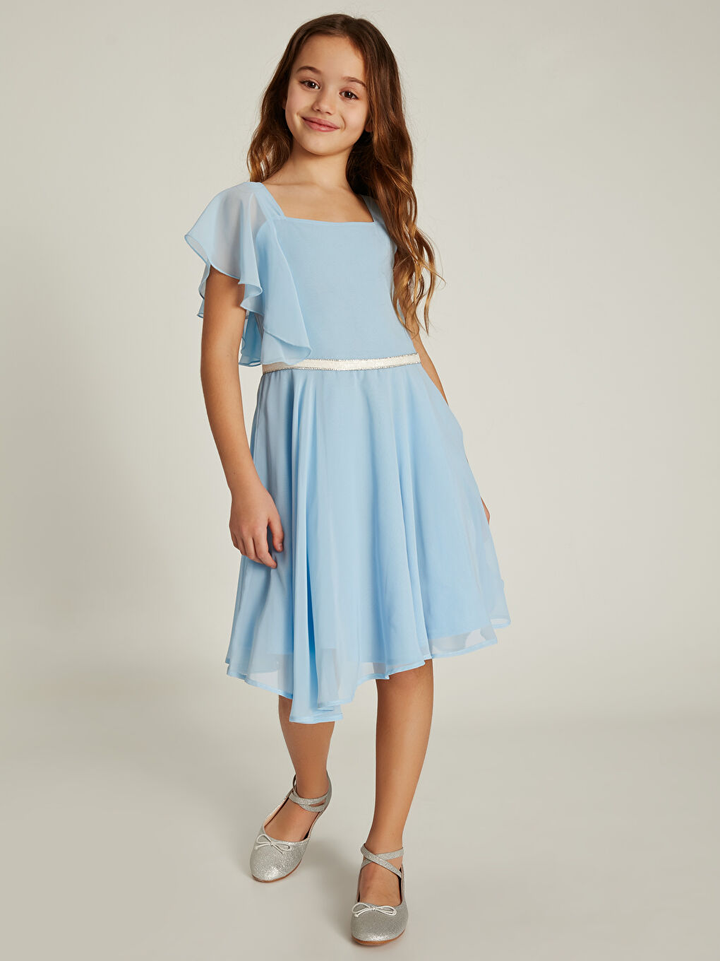 Mavi Kız Çocuk Elbise