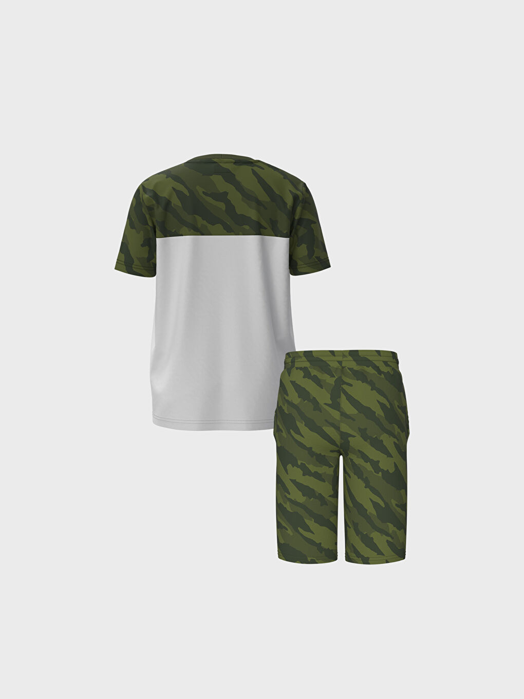 Haki Bisiklet Yaka Kısa Kollu Erkek Çocuk Takım-3