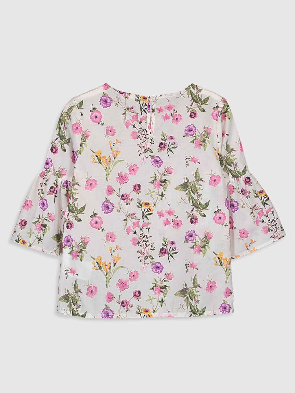 Ekru Baskılı Bluz-1