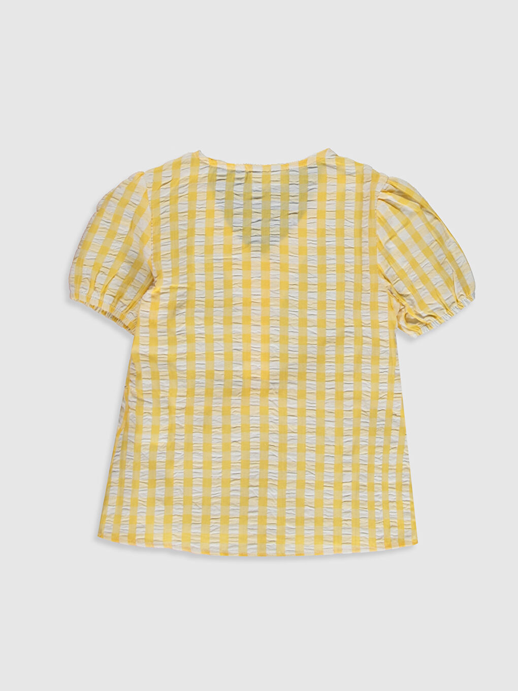 V-Neck Short Sleeve Girls' Blouse-1