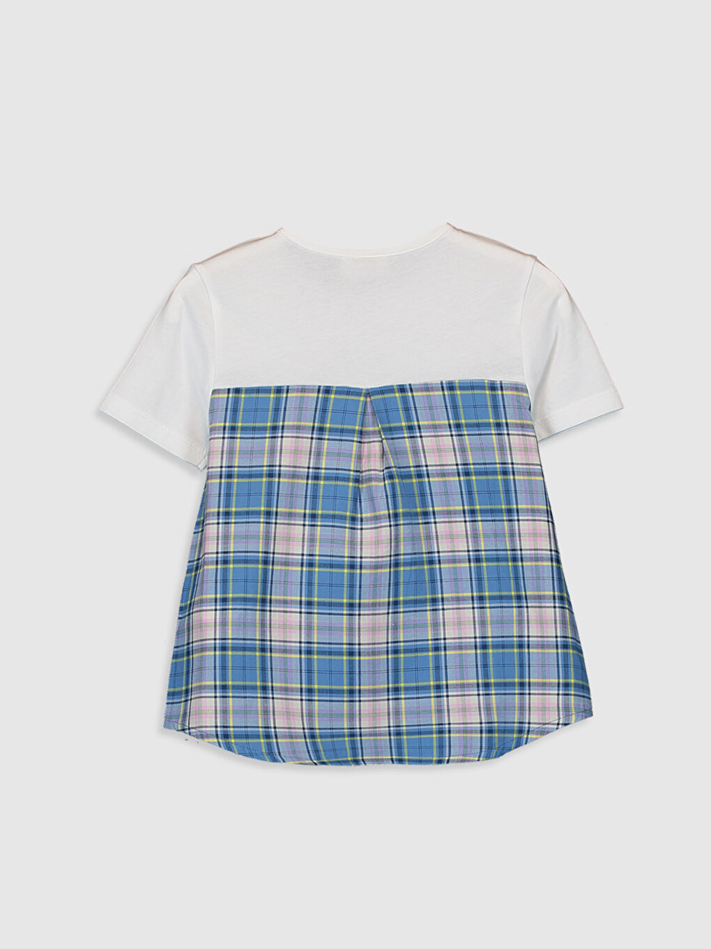 Crew Neck Short Sleeve Girls' Blouse-1