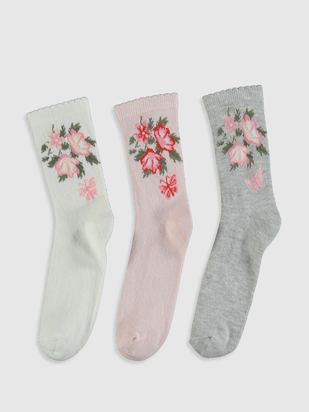 Девочки экрю Носки до щиколотки-1