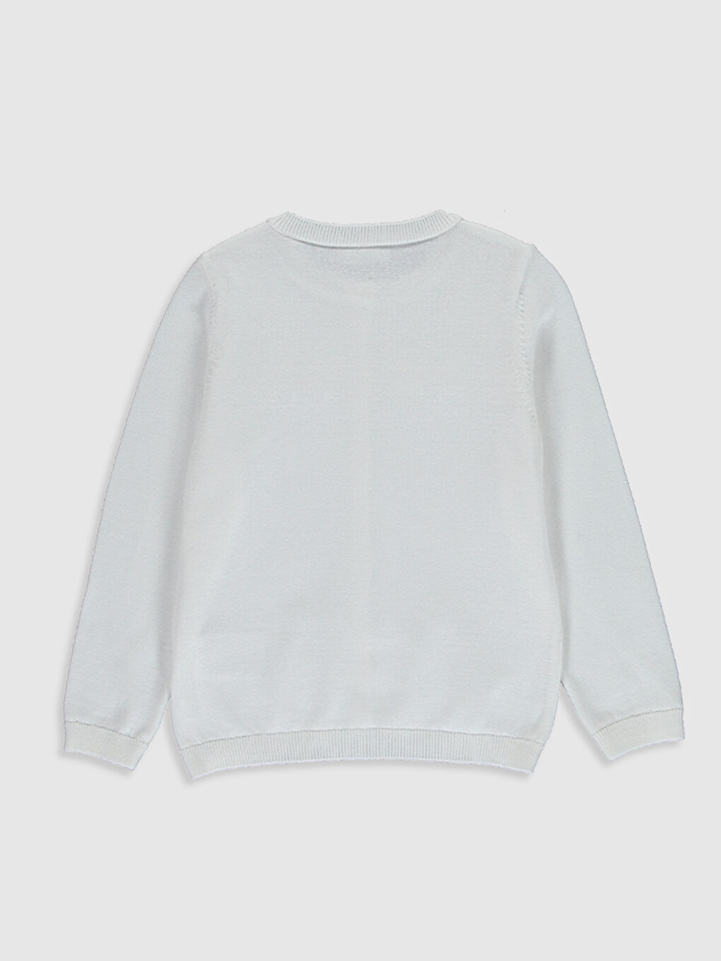 Ekru Bisiklet Yaka Uzun Kollu Kız Çocuk Hırka-1