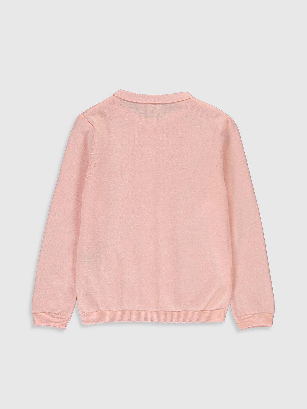 Дөңгелек жағалы ұзын жең қыз балаларға арналған кардиган-1