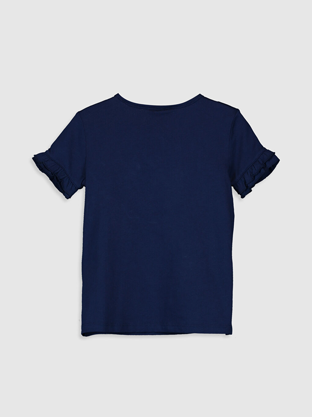 Футболка для дівчаток з круглим вирізом горловини та короткими рукавами-1
