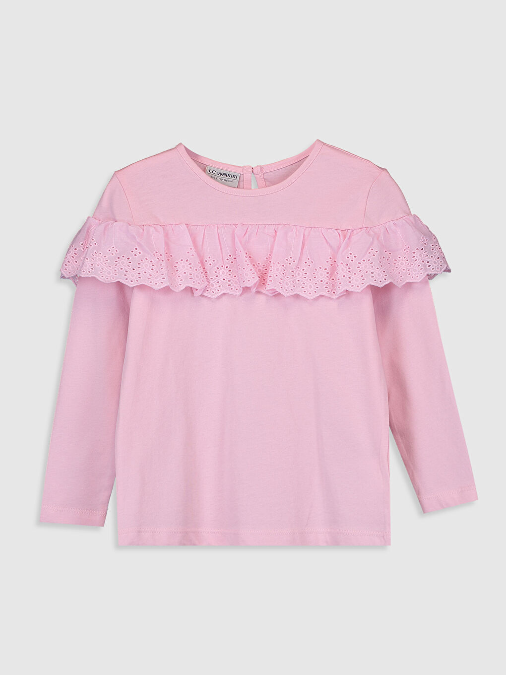 Футболка для девочек с круглым вырезом и длинными рукавами