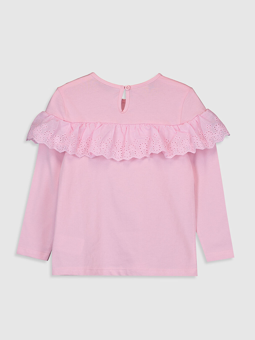 Футболка для девочек с круглым вырезом и длинными рукавами-1