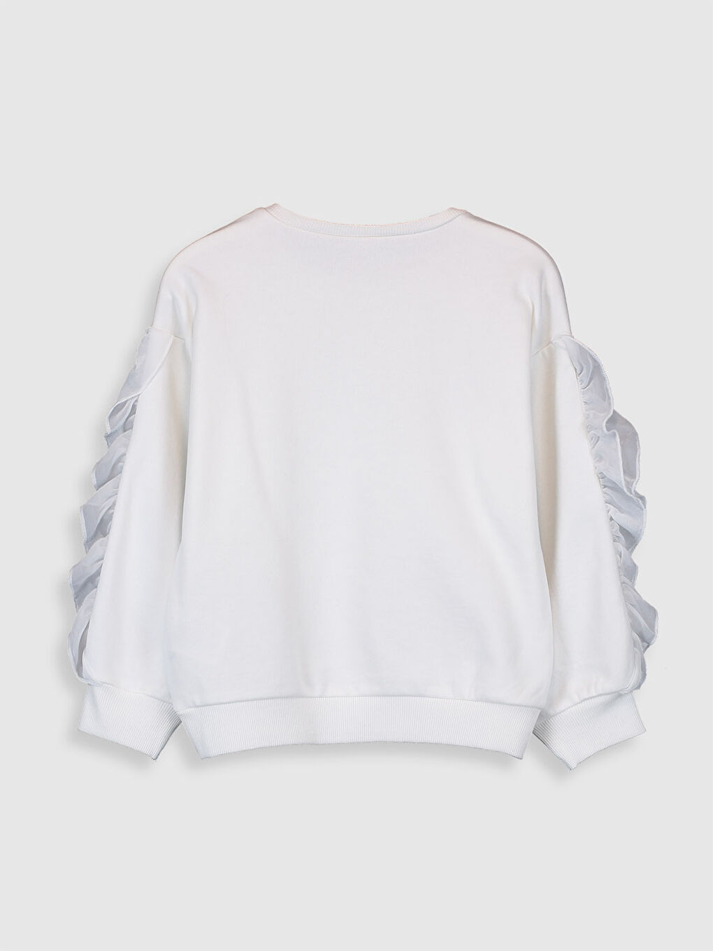 Crew Neck Long Sleeve Girls' Sweatshirt-3