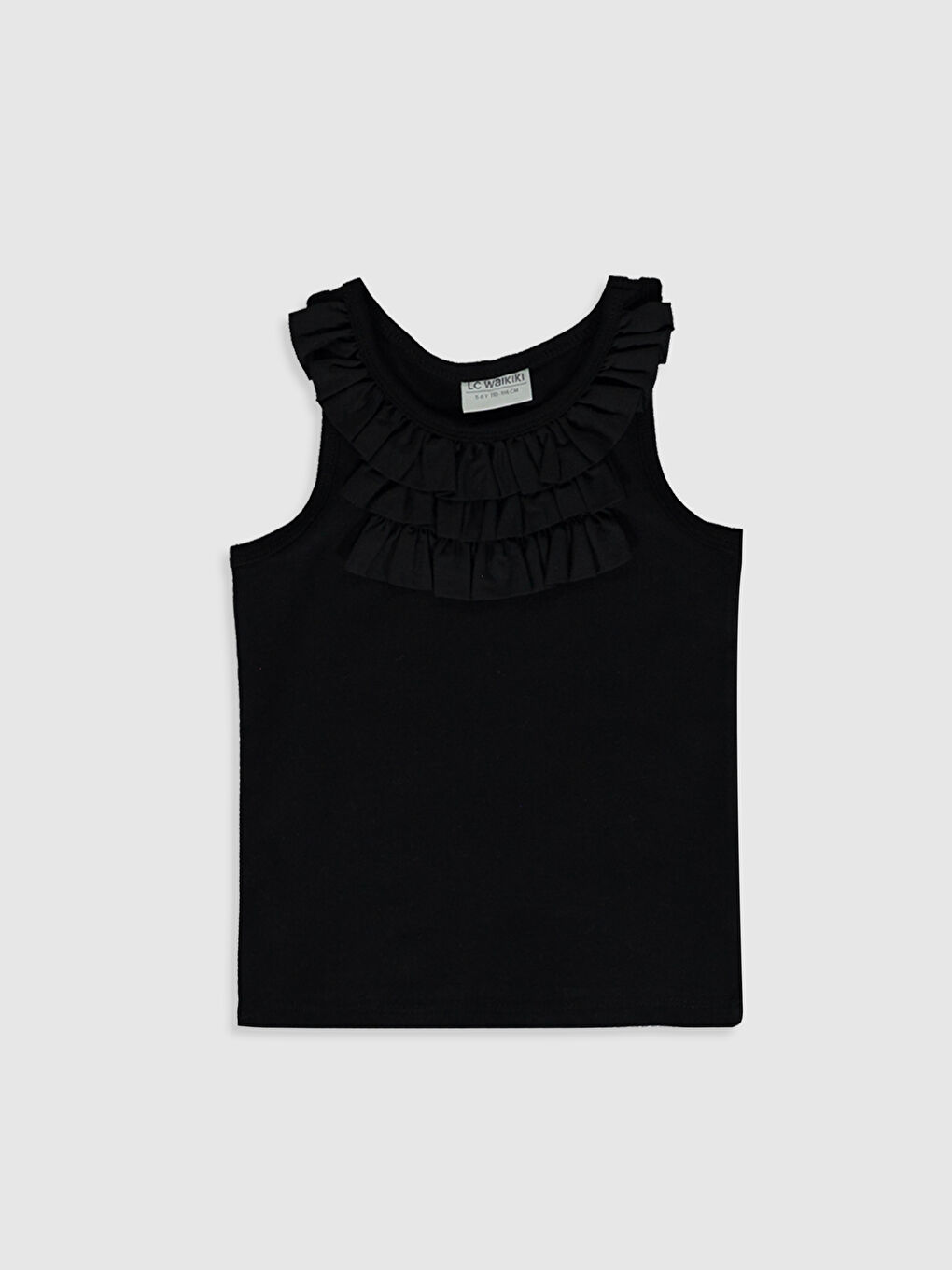 قميص داخلي بناتي قطن مكشكش