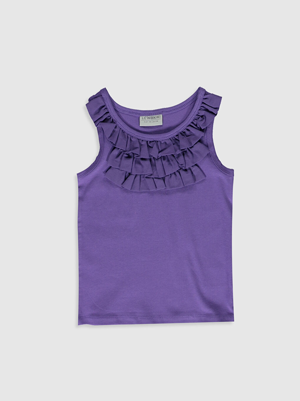 Girl's Ruffled Cotton Tank Top