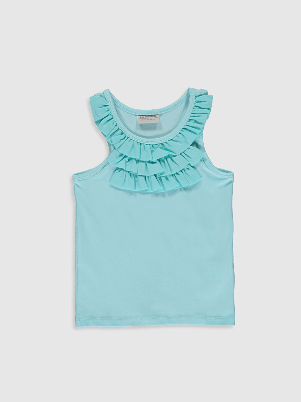 Girl's Ruffled Cotton Tank Top