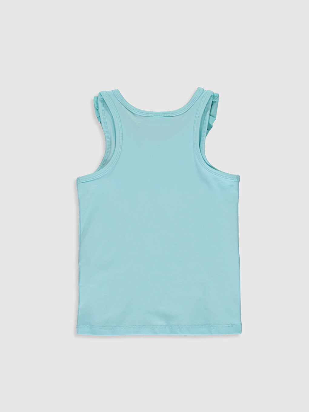 Girl's Ruffled Cotton Tank Top-1