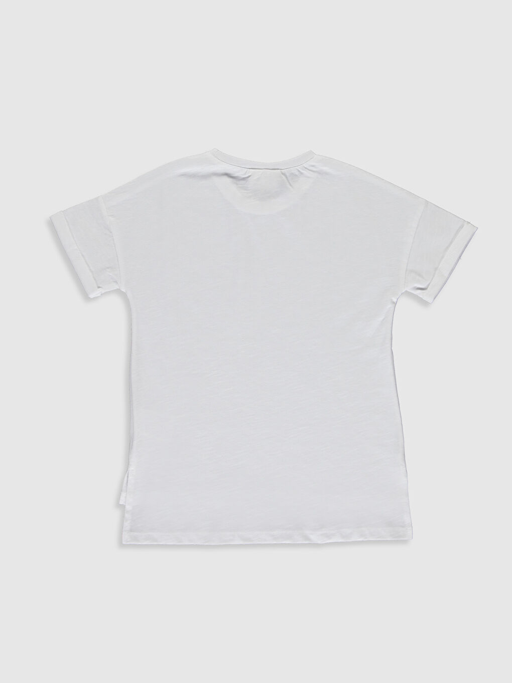 Crew Neck Short Sleeve Girls' T-Shirt-1