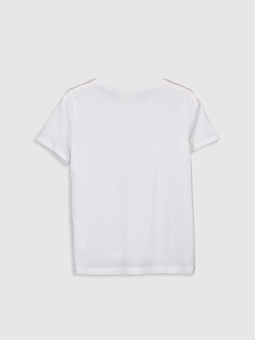 Футболка для дівчаток з круглим вирізом горловини, базова, короткий рукав-1