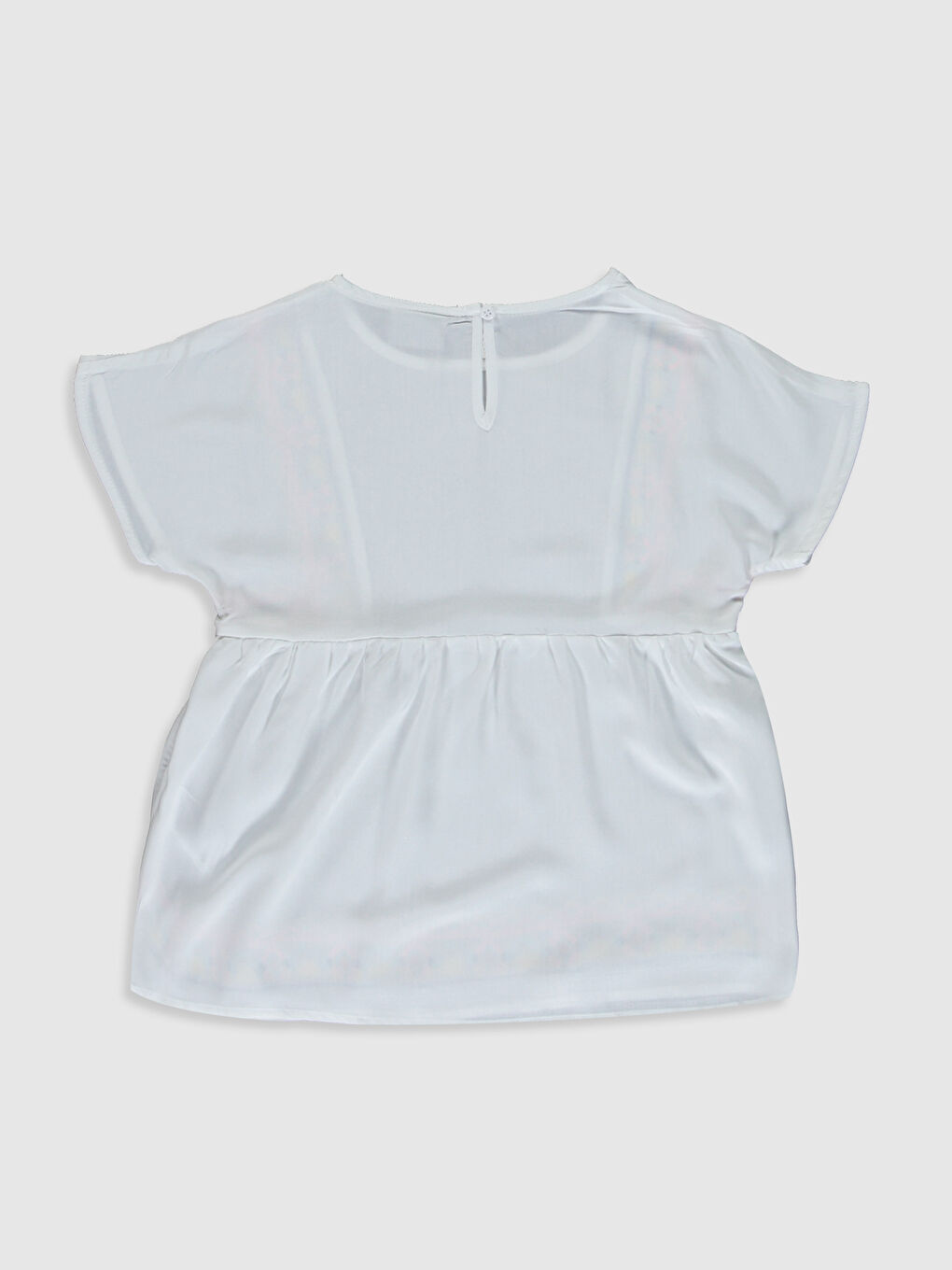 Blouse à Col Rond et Manches Courtes pour Filles-1