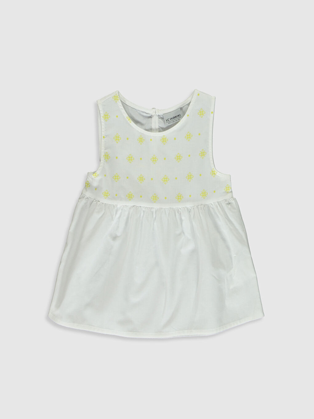 LCW Kids Crew Neck Patterned Poplin Girls' Blouse -0S5053Z4-FDU
