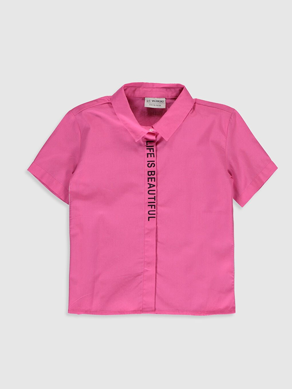Short Sleeve Poplin Girl Shirt
