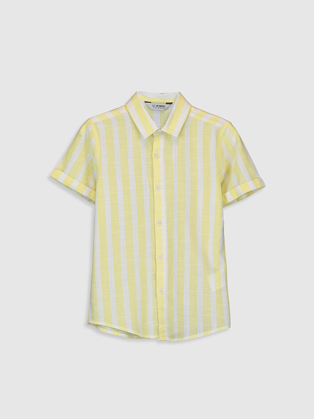 Sarı Erkek Çocuk Çizgili Poplin Gömlek