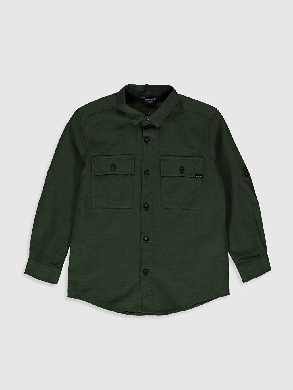 Long Sleeve Poplin Boy Shirt
