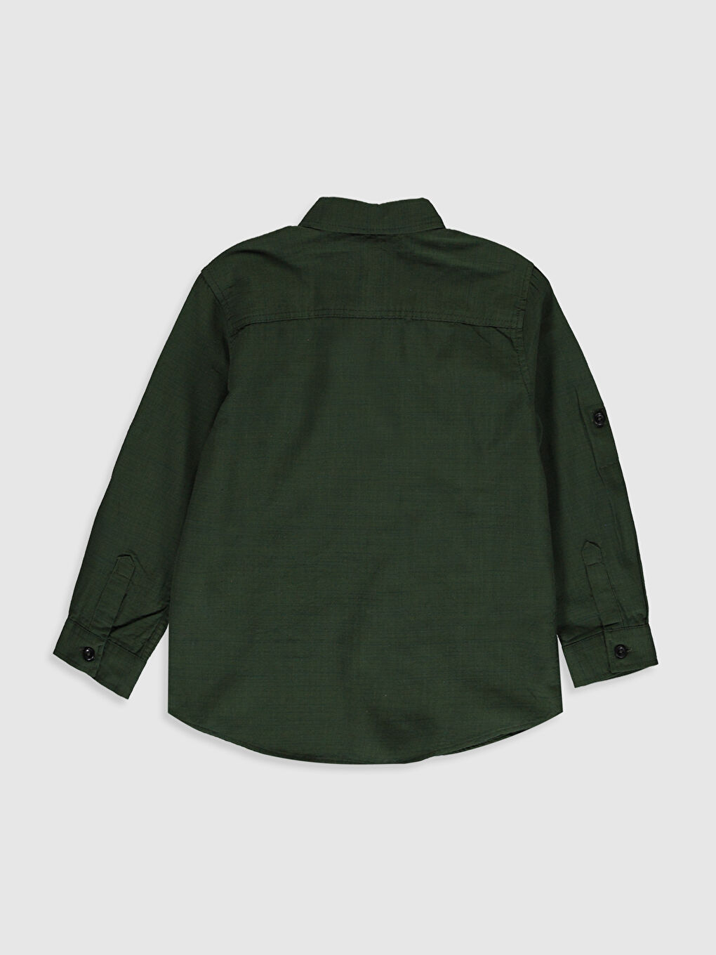 Long Sleeve Poplin Boy Shirt-1