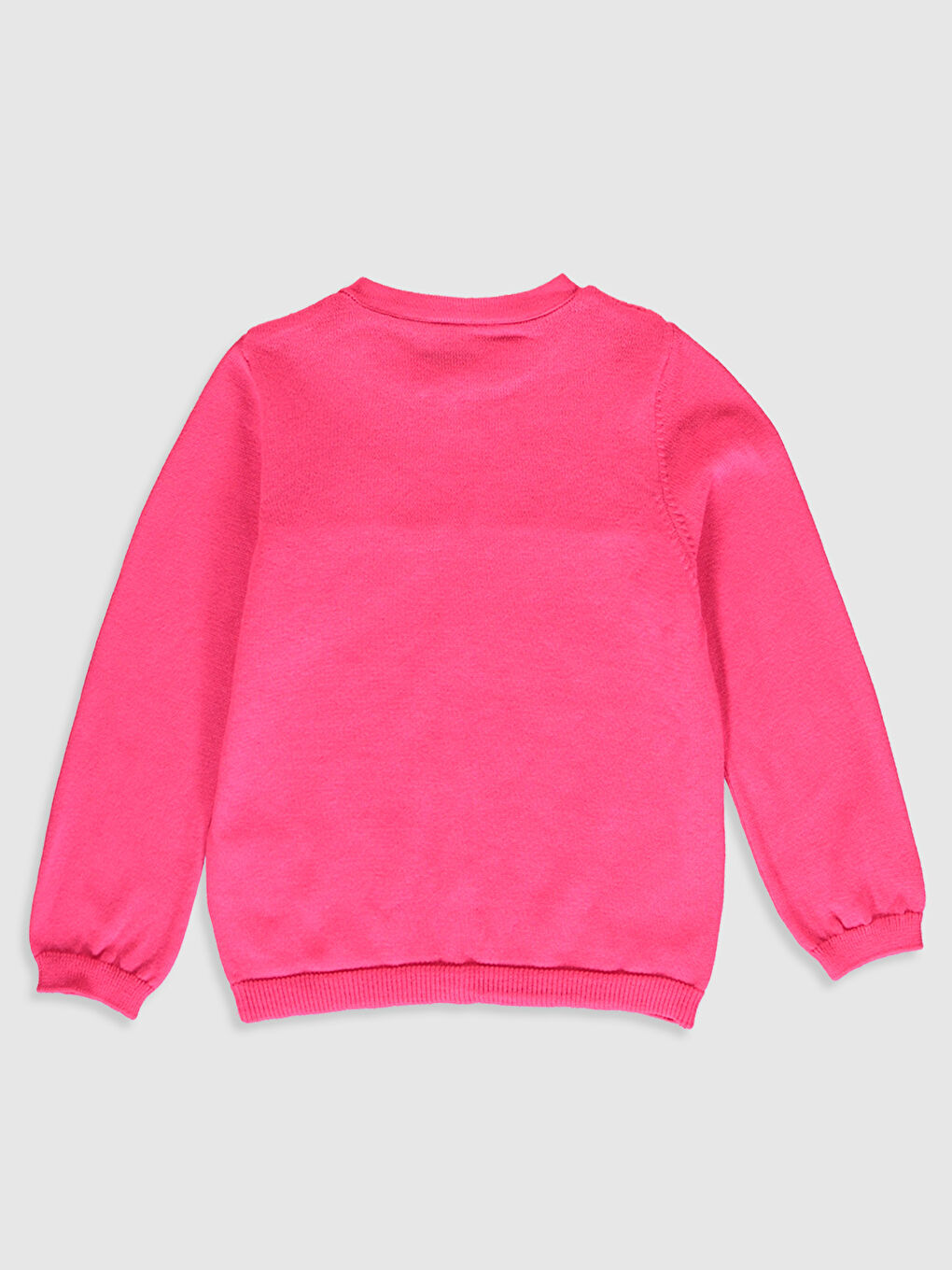 Дөңгелек жағалы ұзын жең қыз балаларға арналған кардиган-1