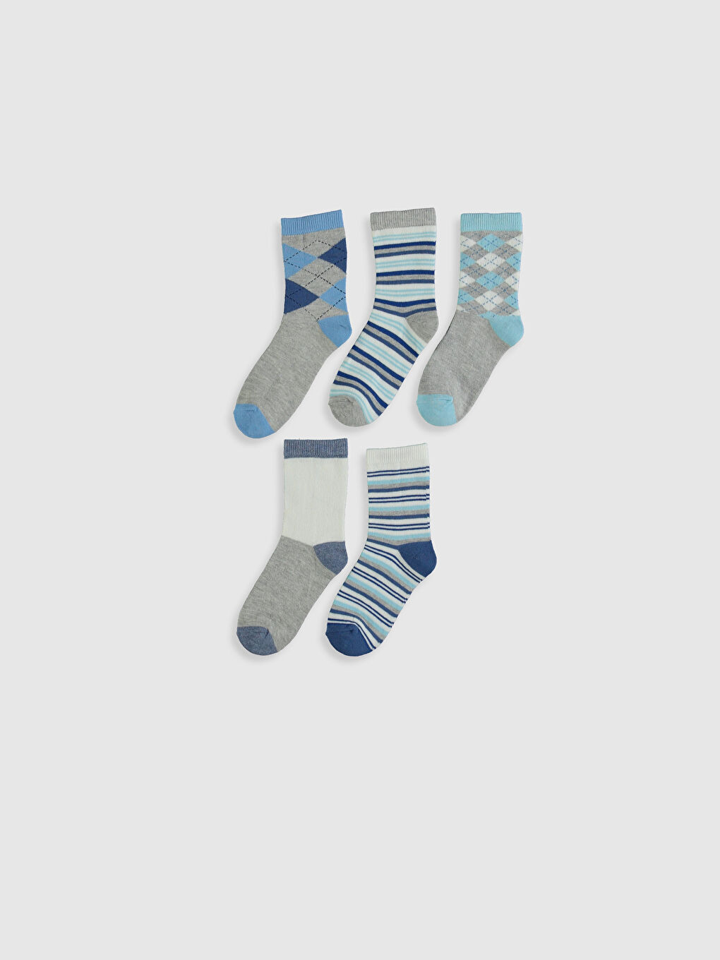 Karışık Erkek Çocuk Soket Çorap 5'li-1