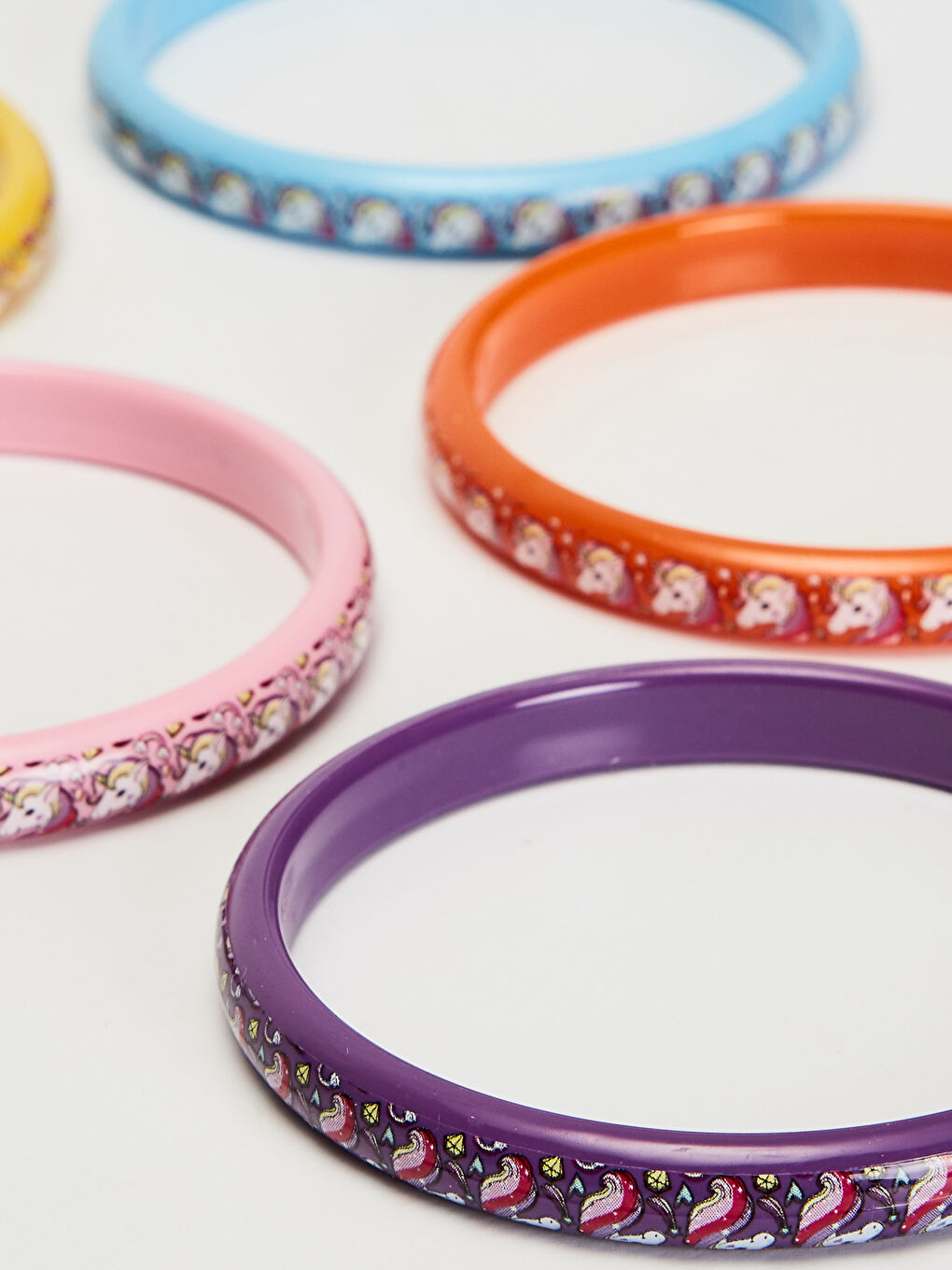 Karışık Kız Çocuk Baskılı Bilezik 5'li-1