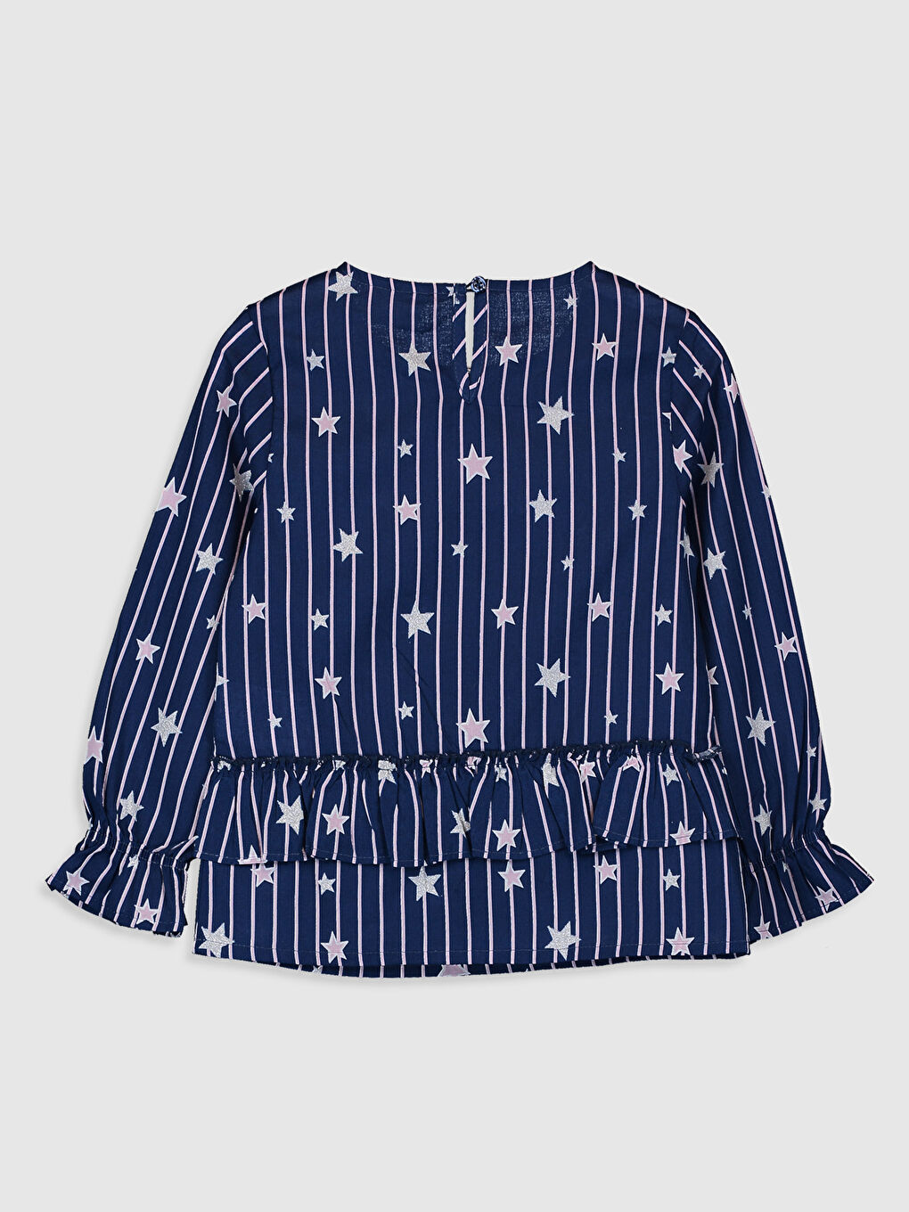 Blouse à Manches Longues pour Filles avec Col Rond-1