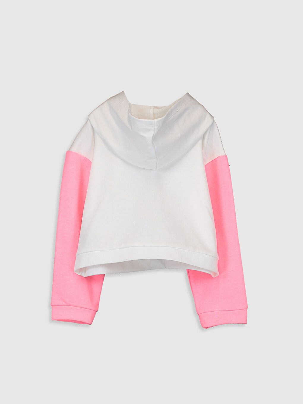 Ekru Kapüşonlu Uzun Kollu Kız Çocuk Sweatshirt-1