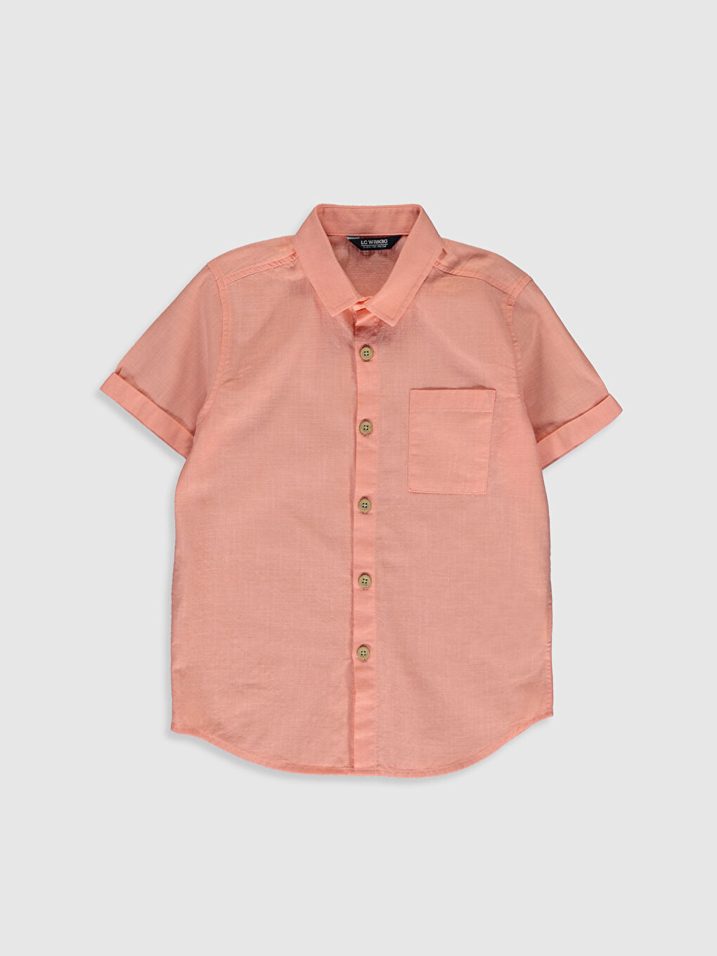 Chemise pour Garçons en Popeline à Manches Courtes