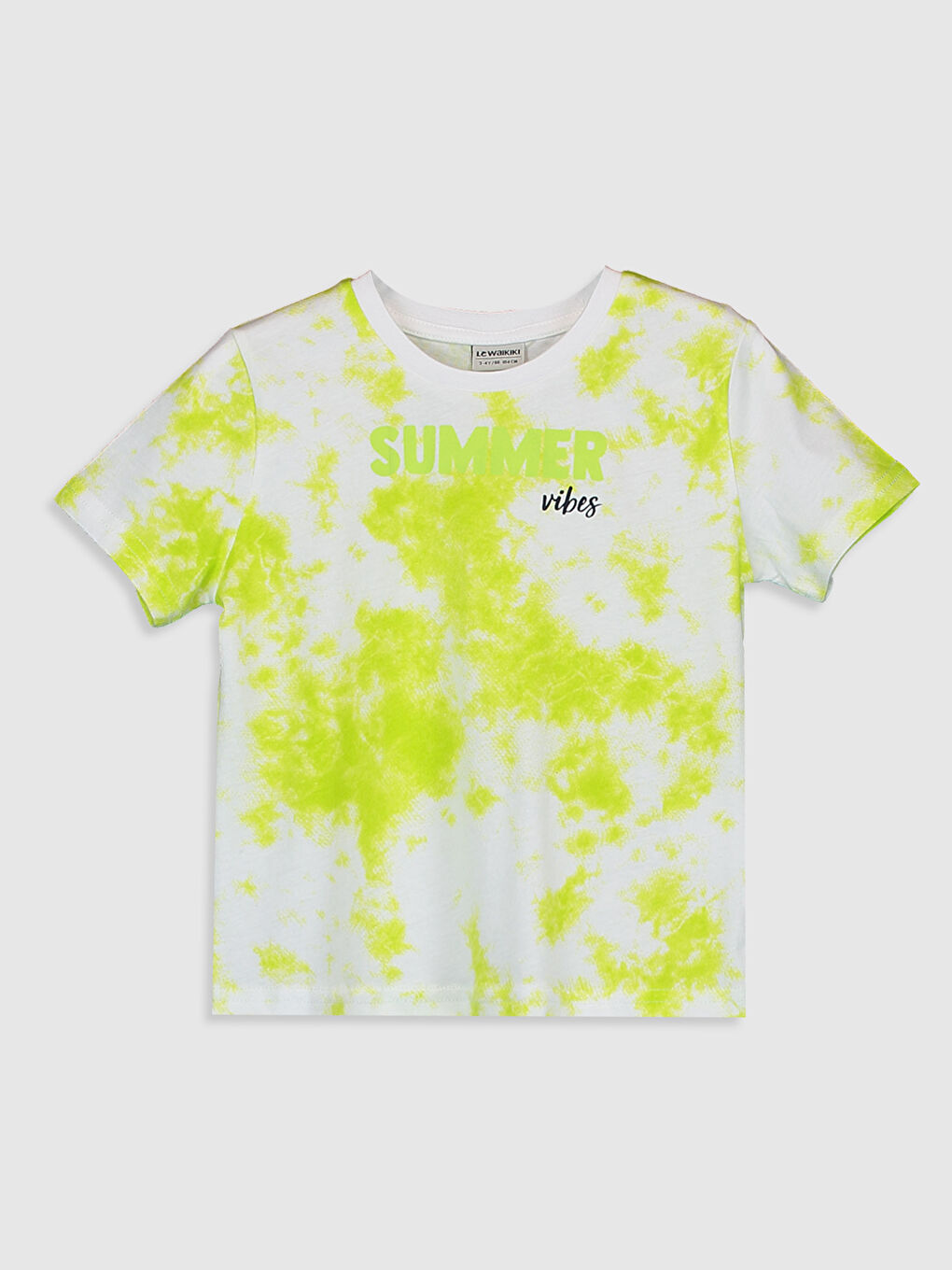 Yeşil Bisiklet Yaka Kısa Kollu Erkek Çocuk Tişört