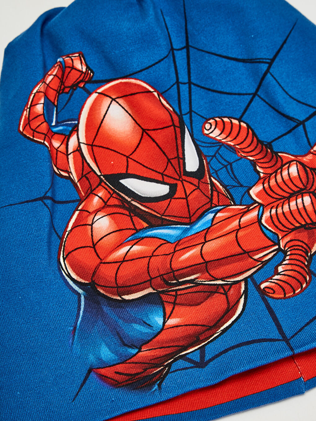 Mavi Erkek Çocuk Spider-Man Lisanslı Pamuklu Jarse Bere-1