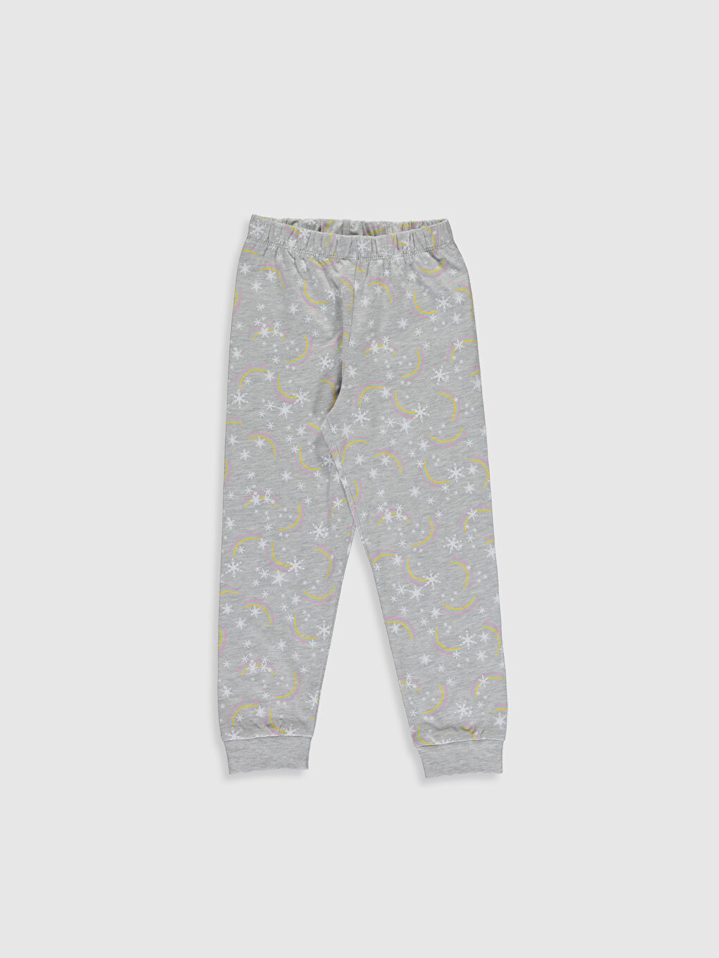 Pembe Bisiklet Yaka Uzun Kollu Kız Çocuk Pijama Takım-3