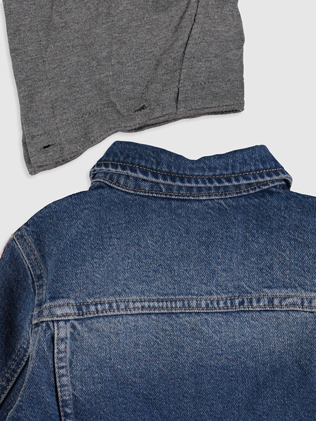 Long Sleeve Girl Jean Jacket-2