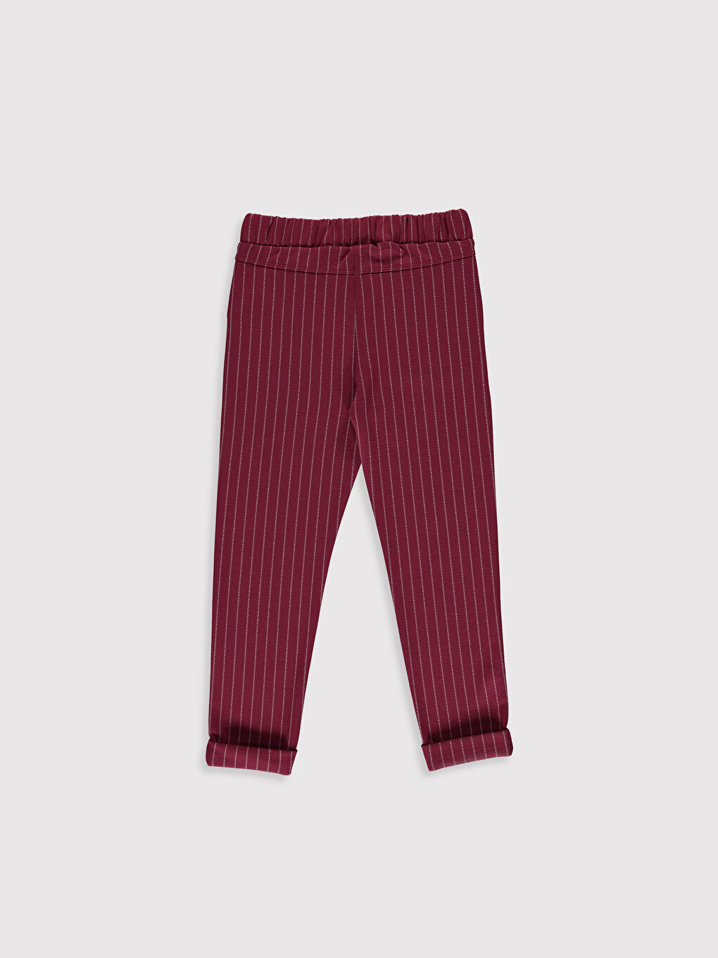 Elasticated Waist Striped Girls' Trousers-1