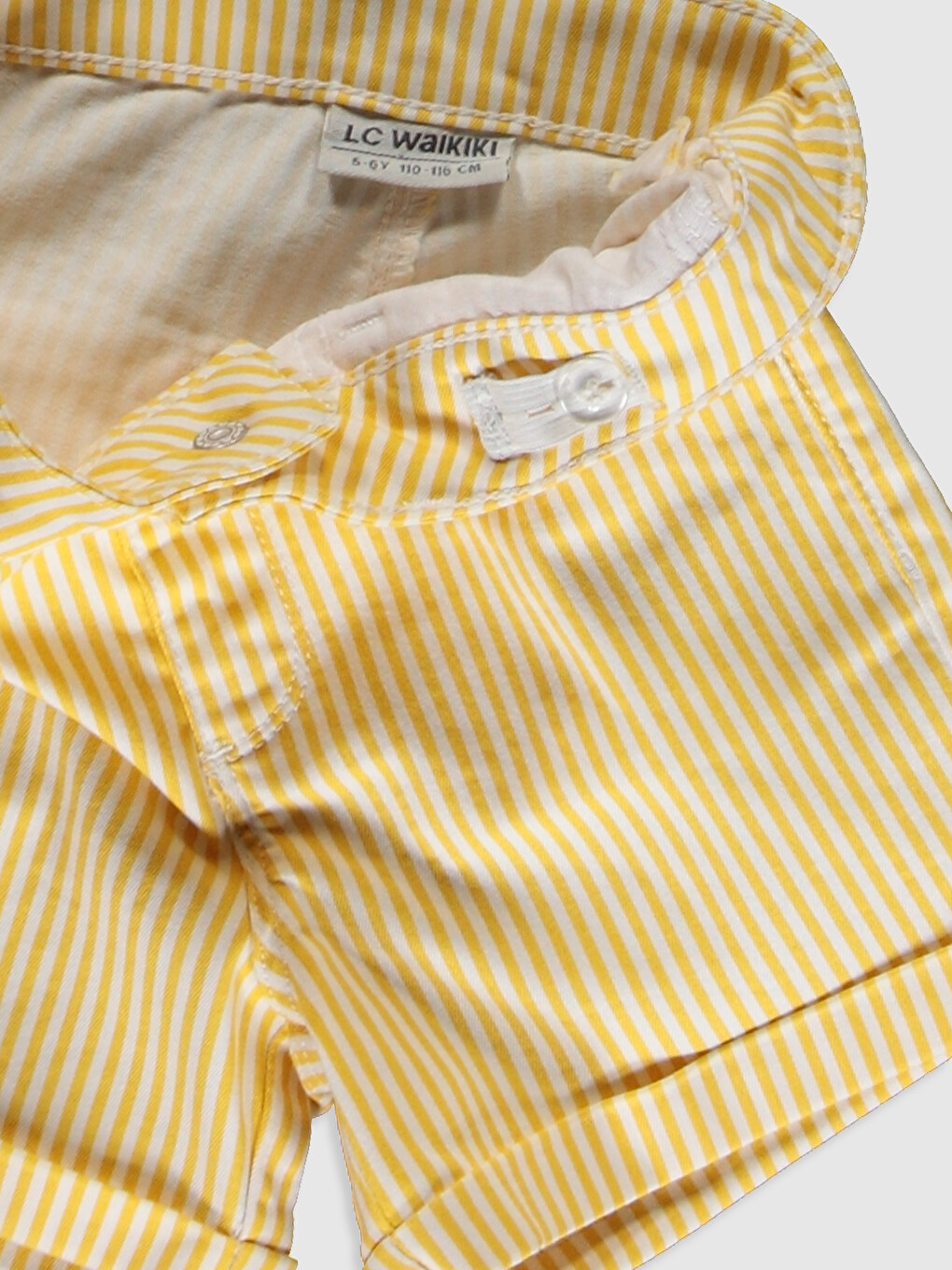 Striped Gabardine Girl Shorts-2