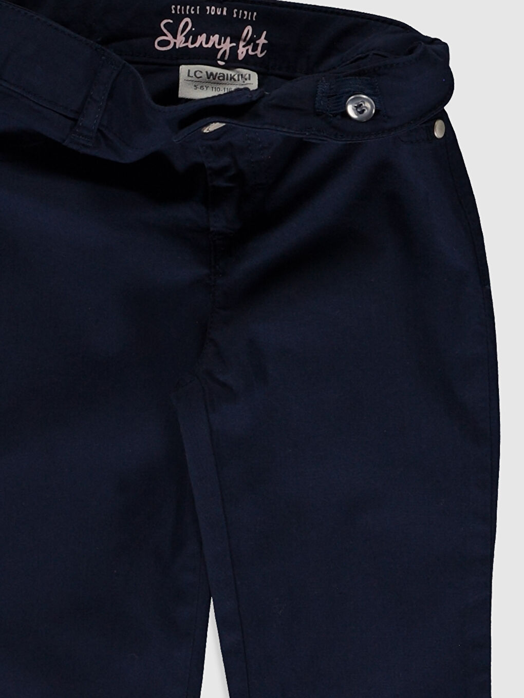 Lacivert Skinny Gabardin Kız Çocuk Pantolon-2