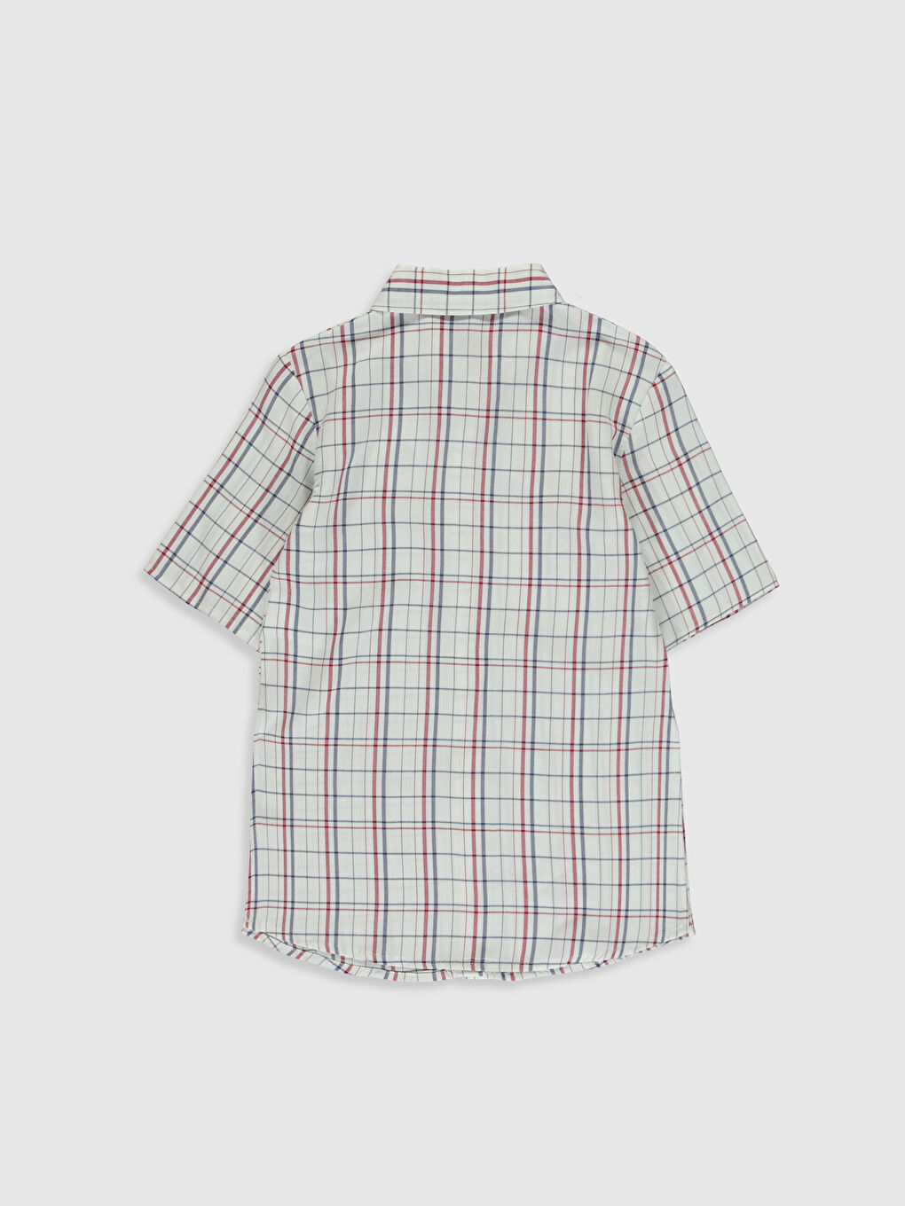 Checked Patterned Short Sleeve Girl's Shirt -0S6688Z4-LLX