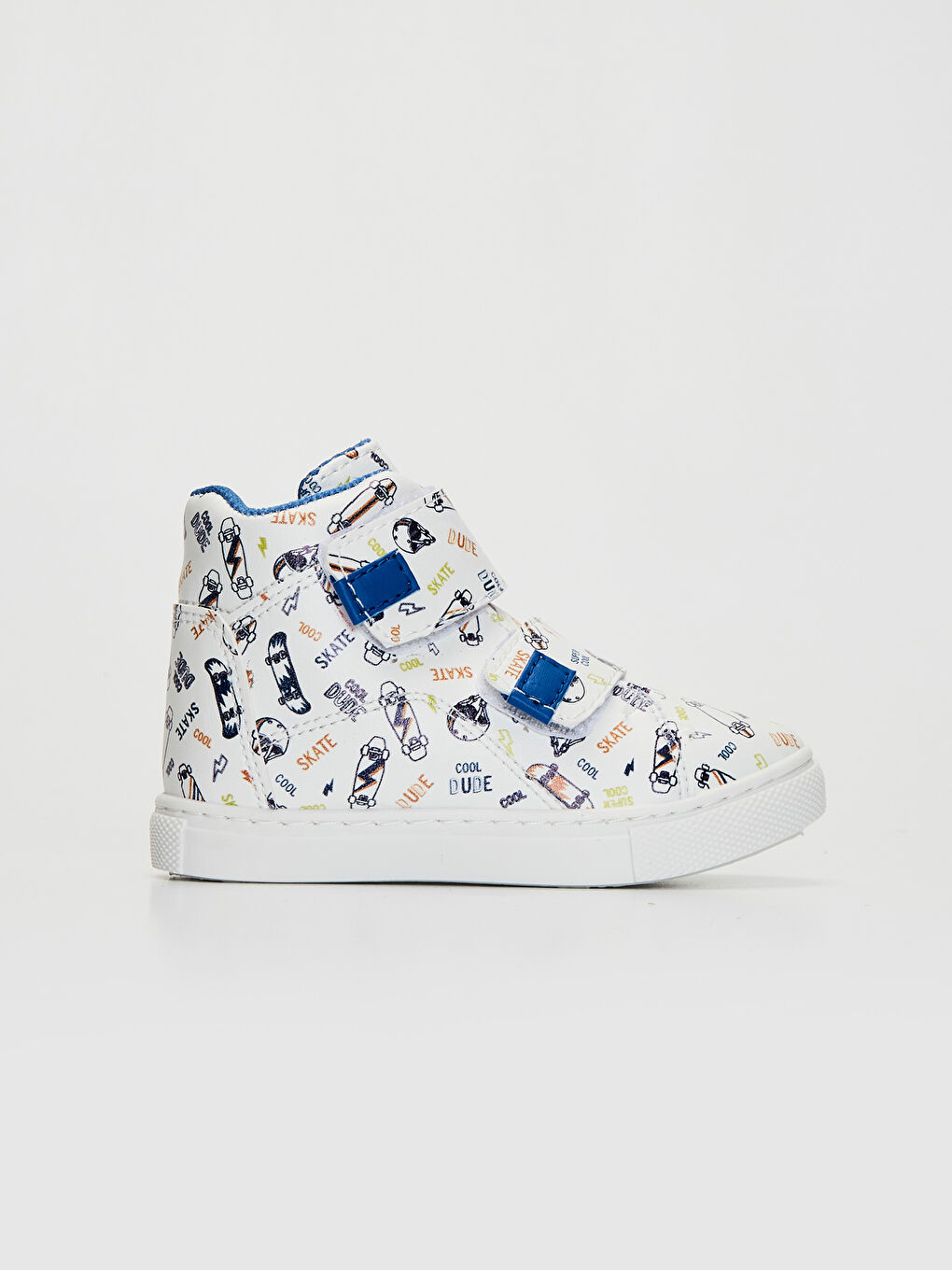 Beyaz Cırt Cırtlı Bilek Boy Erkek Çocuk Spor Ayakkabı