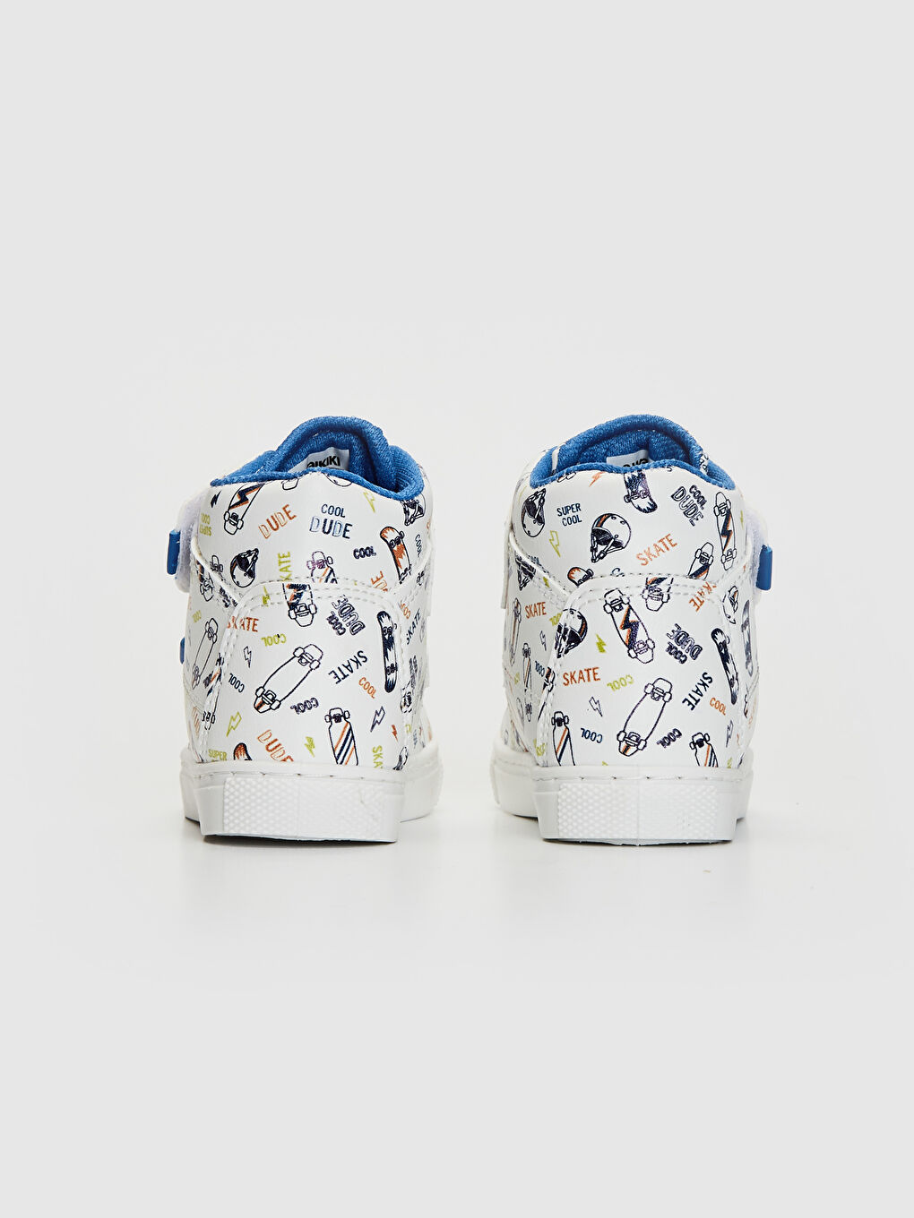 Beyaz Cırt Cırtlı Bilek Boy Erkek Çocuk Spor Ayakkabı-3