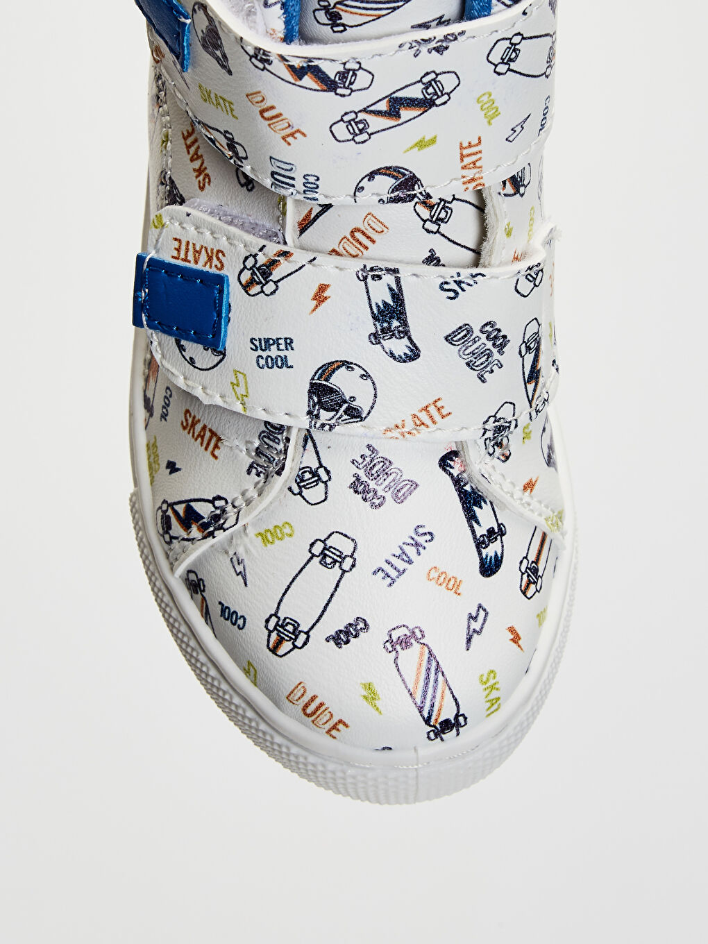 Beyaz Cırt Cırtlı Bilek Boy Erkek Çocuk Spor Ayakkabı-4