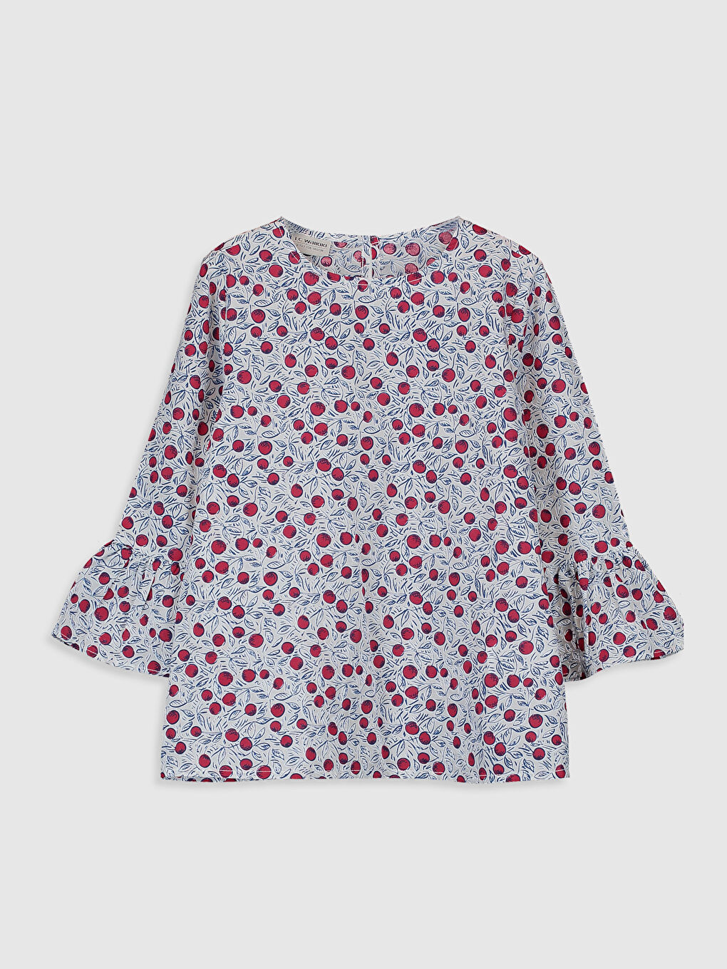 Blouse à Manches Longues pour Filles avec Col Rond