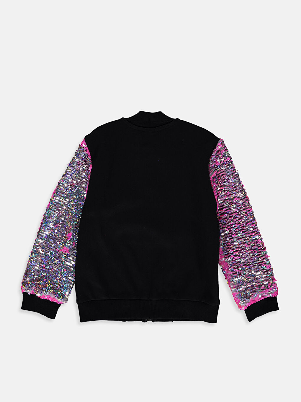 سويت شيرت بسحاب كم طويل للبنات-2