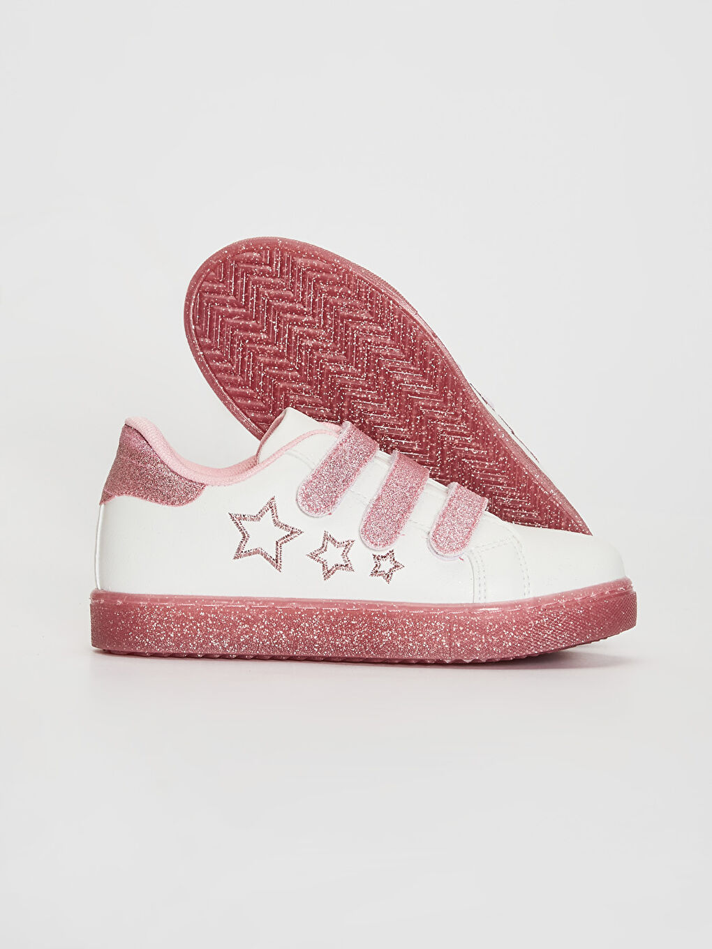 Beyaz Kız Çocuk Işıklı Spor Ayakkabı-2